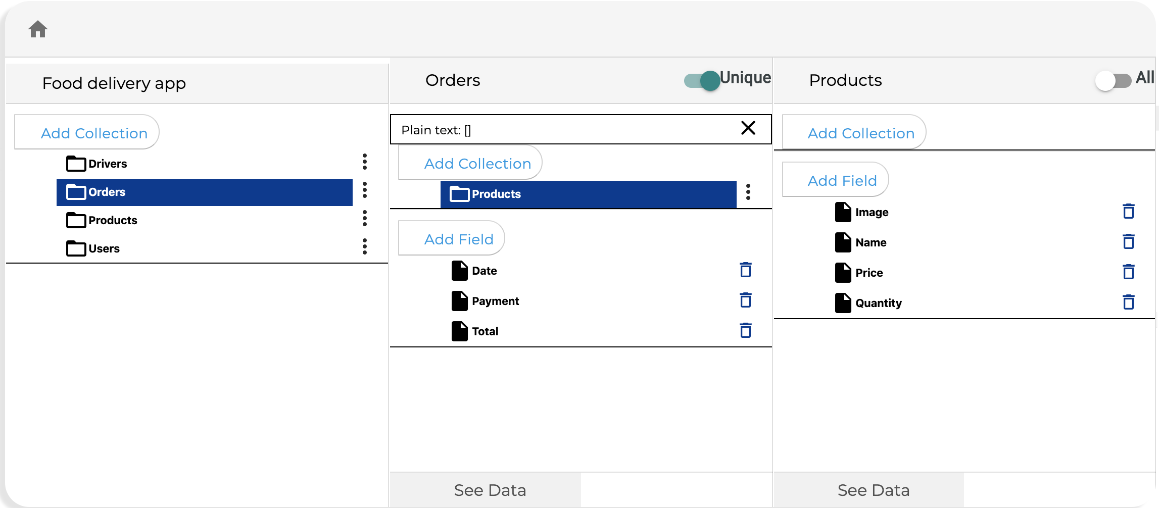 Database editor