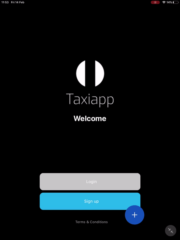 User can return from login to home screen with the return arrow.