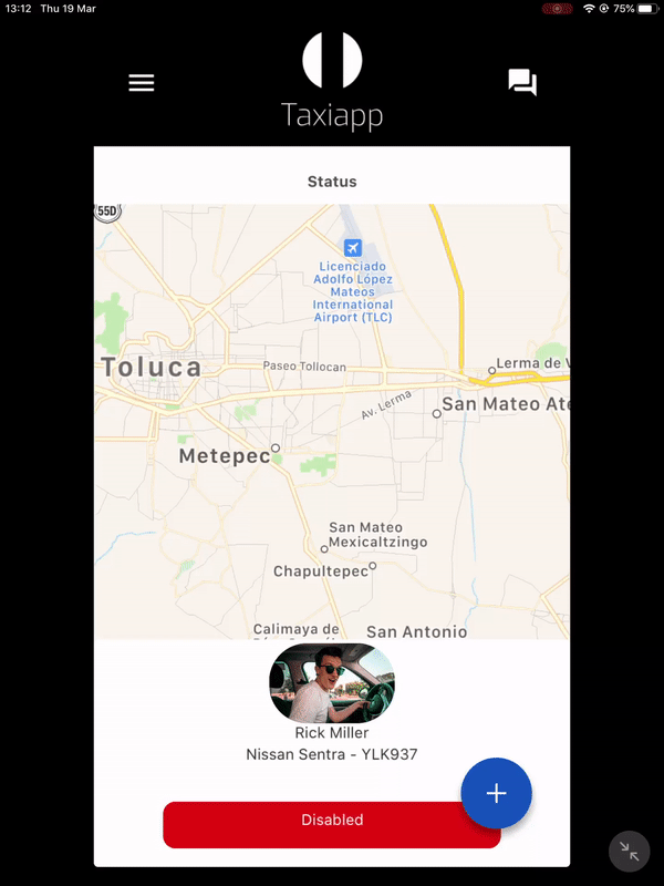 When the user push the button it will change the color an the text.