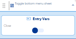 Toogle bottom menu sheet - Apphive Docs