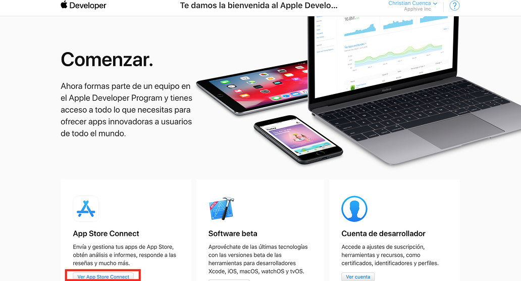 Crear Cuenta de Desarrollador en App Store - Apphive Docs